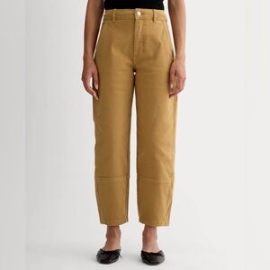 Everlane Utility Barrel Leg Organic Cotton Cropped Jeans Oak Brown Size 4